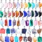 50 Pieces Stone Pendants Gemstone Charms Irregular Healing Stone Beads Moon Shape Stone Pendants Natural Gemstone Beads Quartz Charms for DIY Bracelets Necklaces Earrings Jewelry Making